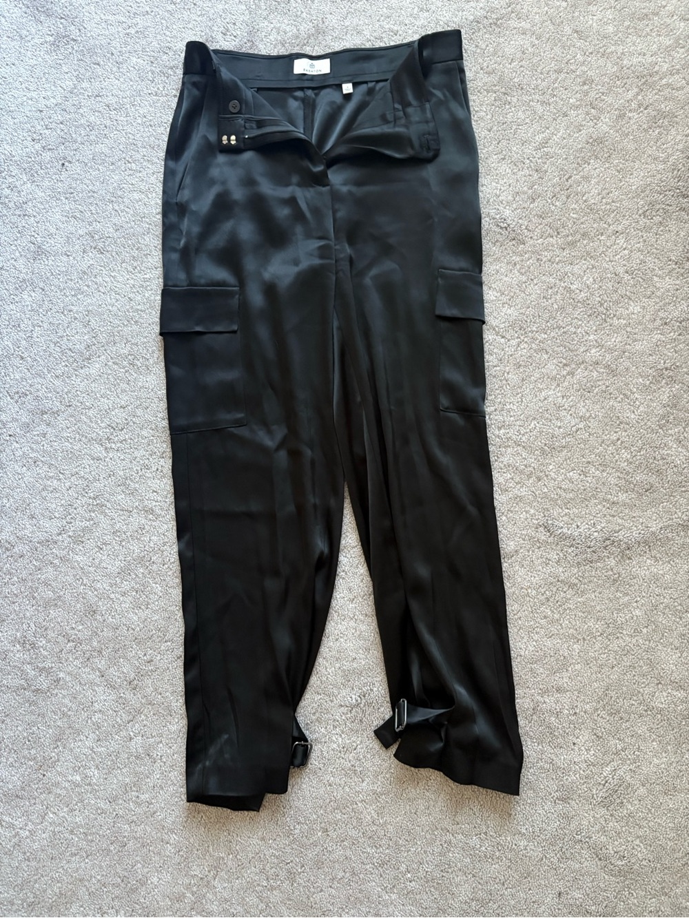Aritzia Black Satiny Pants